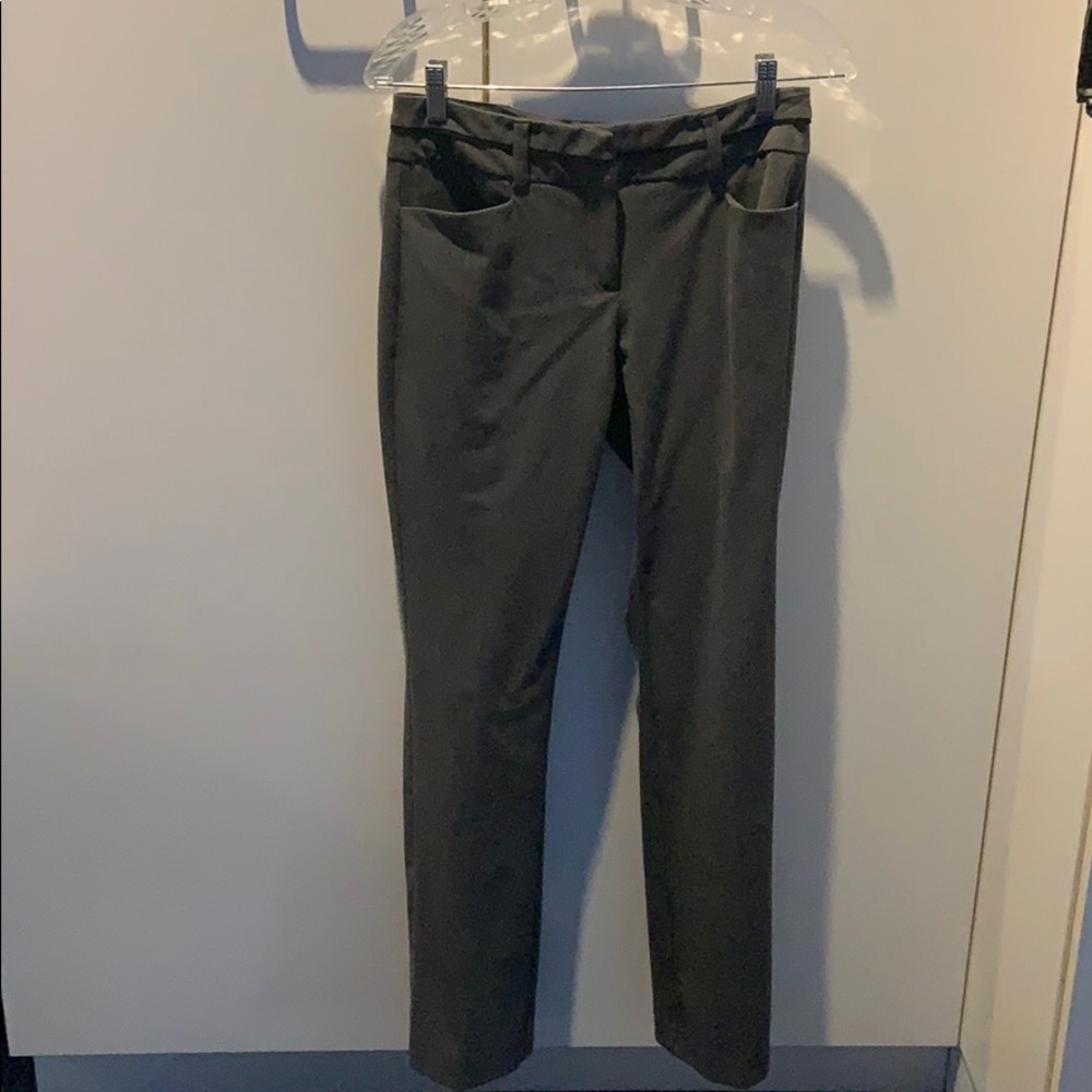 Straight leg grey slacks